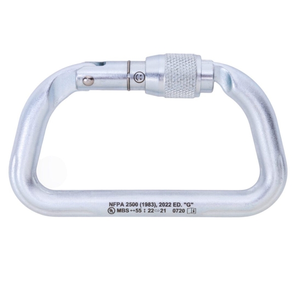Omega Pacific MOAB 1/2″ Steel Large D Screw-Lok NFPA Carabiner