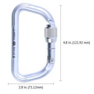 Omega Pacific MOAB 1/2″ Steel Large D Screw-Lok NFPA Carabiner