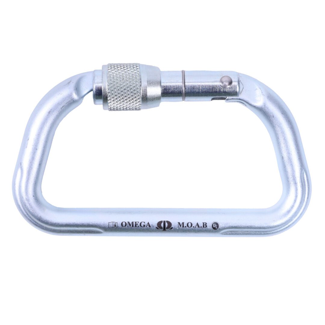 Omega Pacific MOAB 1/2″ Steel Large D Screw-Lok NFPA Carabiner