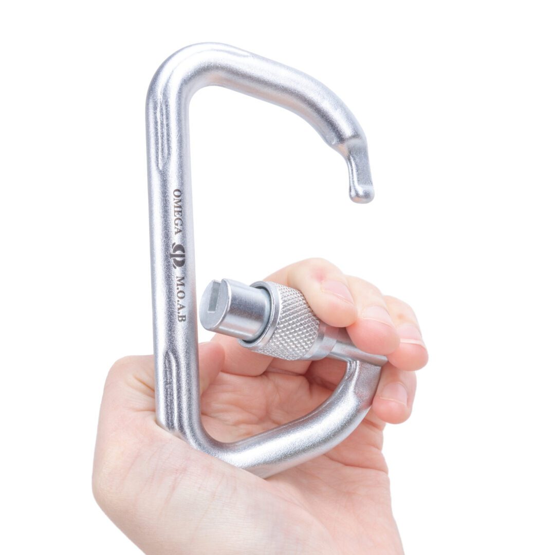 Omega Pacific MOAB 1/2″ Steel Large D Screw-Lok NFPA Carabiner