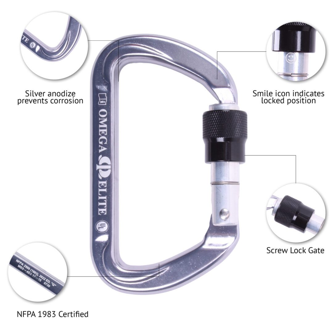 Omega Pacific Elite Screw-Lok NFPA Carabiner – Gunmetal