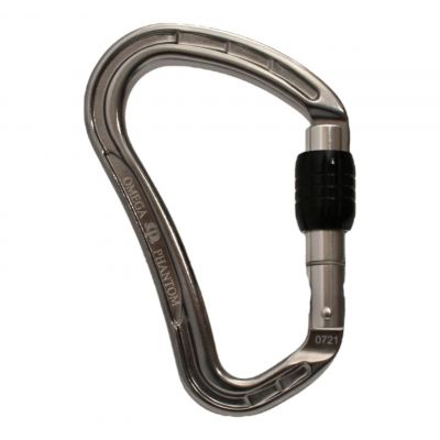 Omega Pacific Phantom Aluminum Screw-Lok Carabiner – Gunmetal