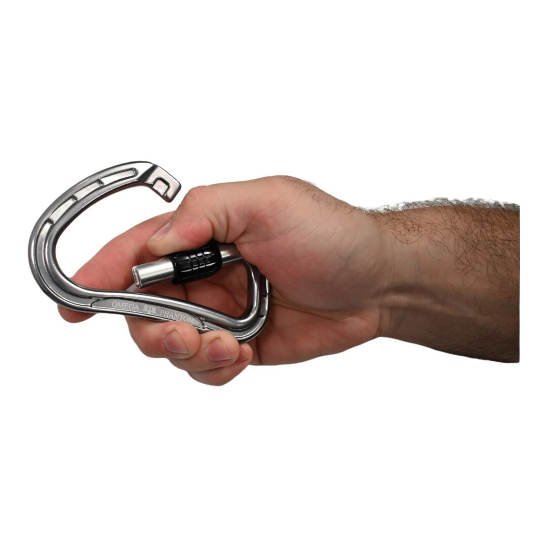 Omega Pacific Phantom Aluminum Screw-Lok Carabiner – Gunmetal