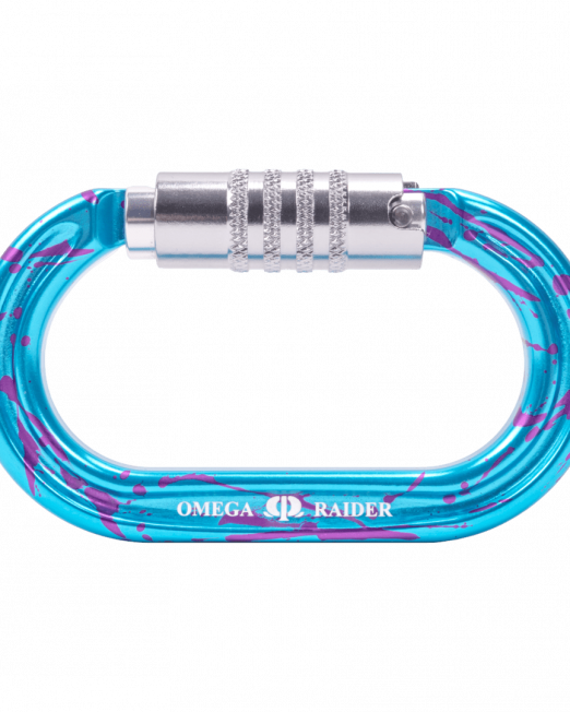 Omega Pacific Raider Aluminum 3-Stage Quik-Lok NFPA Carabiner - Blue Crush