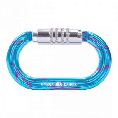 Omega Pacific Raider Aluminum 3-Stage Quik-Lok NFPA Carabiner – Blue Crush