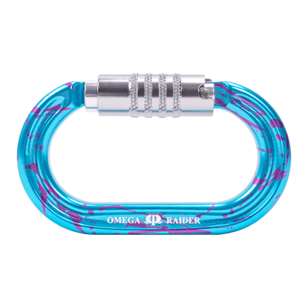 Omega Pacific Raider Aluminum 3-Stage Quik-Lok NFPA Carabiner – Blue Crush