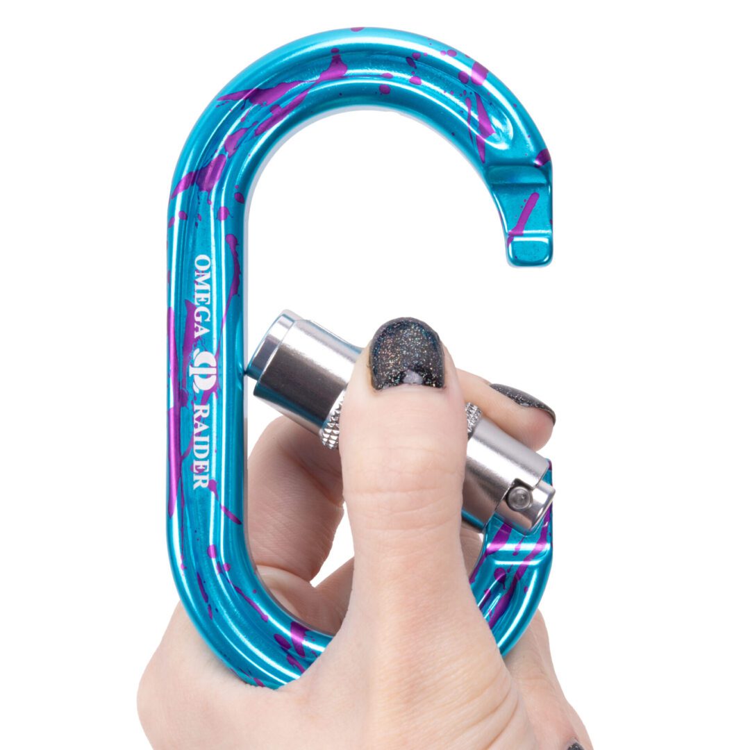 Omega Pacific Raider Aluminum 3-Stage Quik-Lok NFPA Carabiner – Blue Crush