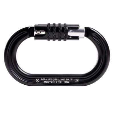 Omega Pacific Raider Aluminum 3-Stage Quik-Lok NFPA Carabiner – Black