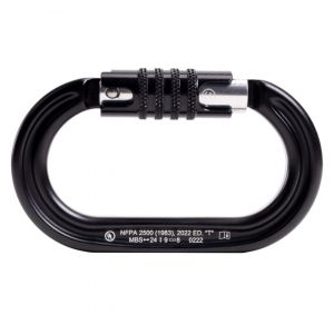 Omega Pacific Raider Aluminum 3-Stage Quik-Lok NFPA Carabiner – Black