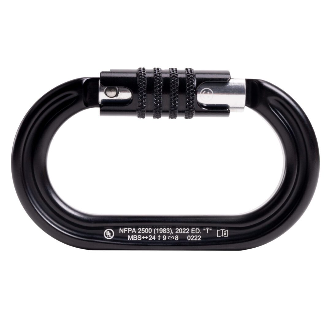 Omega Pacific Raider Aluminum 3-Stage Quik-Lok NFPA Carabiner – Black