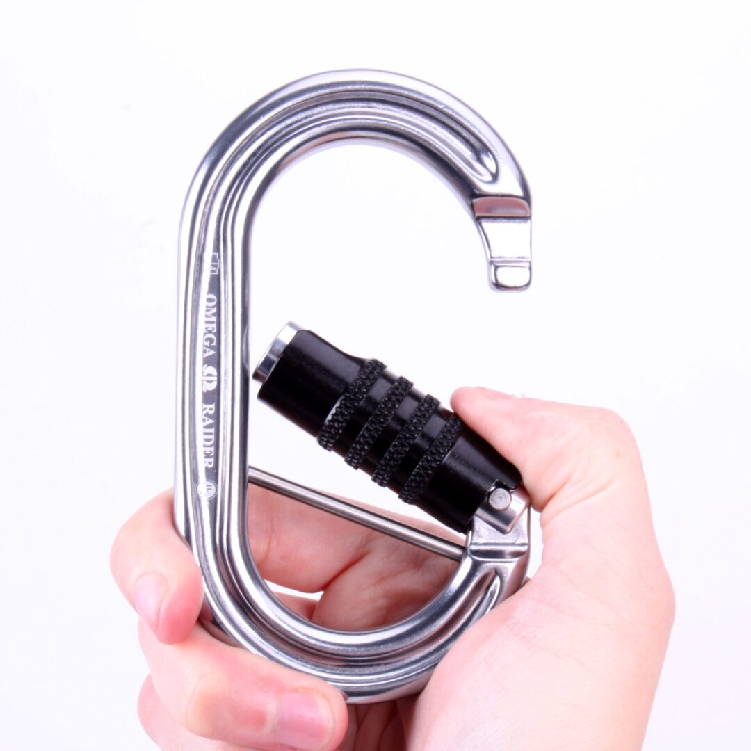 Omega Pacific Raider Aluminum 3-Stage Quik-Lok W/Captive Eye NFPA Carabiner – Gunmetal