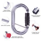 Omega Pacific Raider Aluminum 3-Stage Quik-Lok W/Captive Eye NFPA Carabiner – Gunmetal