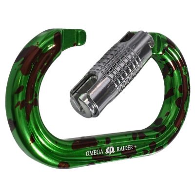 Omega Pacific Raider+ Aluminum 3-Stage Quik-Lok Carabiner – Radioactive