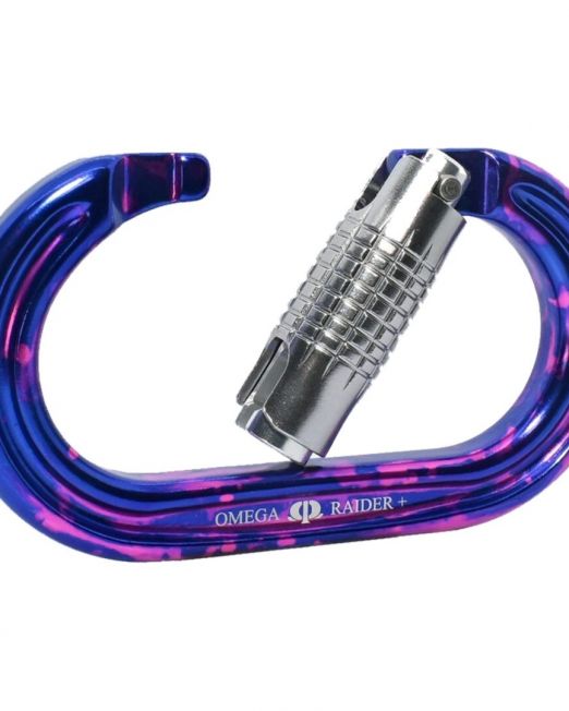 Omega Pacific Raider+ Aluminum 3-Stage Quik-Lok Carabiner - Ultra-Violet