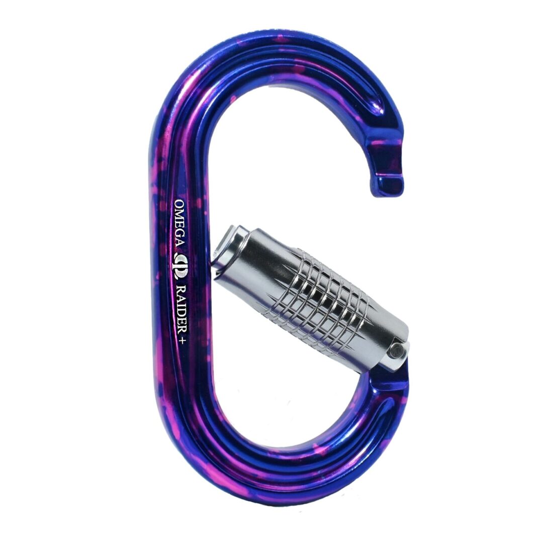 Omega Pacific Raider+ Aluminum 3-Stage Quik-Lok Carabiner – Ultra-Violet