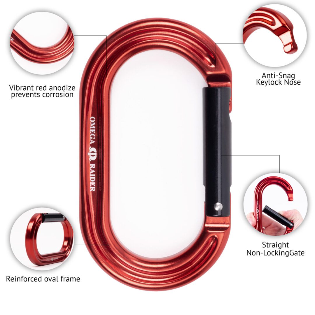Custom Omega Pacific Raider Straight Gate Carabiner (Pack Of 5)