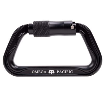 Omega Pacific Standard D Aluminum 3-Stage Quik-Lok NFPA Carabiner – Black
