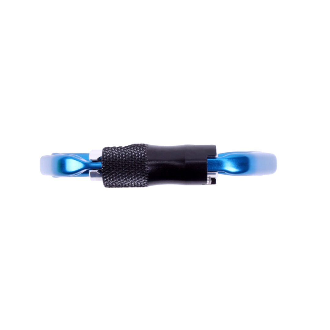 Omega Pacific Standard D Aluminum 3-Stage Quik-Lok NFPA Carabiner – Blue