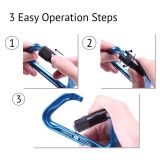 Custom Omega Pacific Standard D 3-Stage Quik-Lok Carabiner NFPA (Pack Of 5)