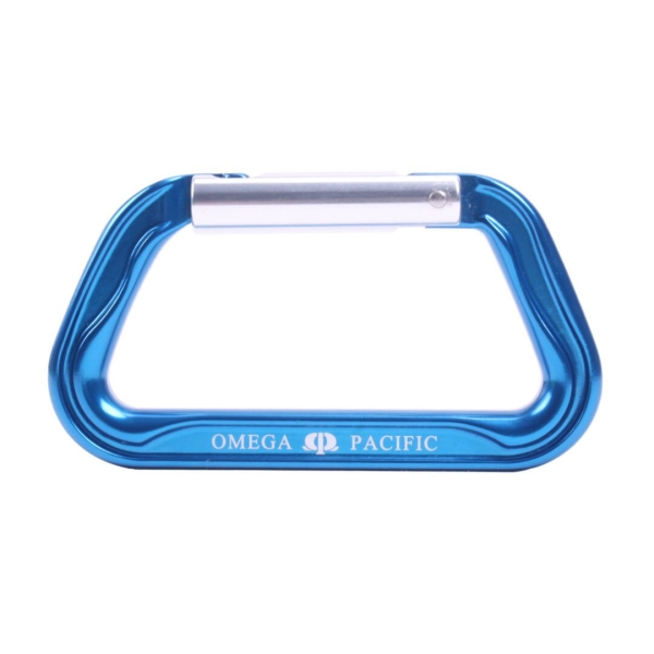 Omega Pacific Standard D Aluminum Straightgate Carabiner - Blue