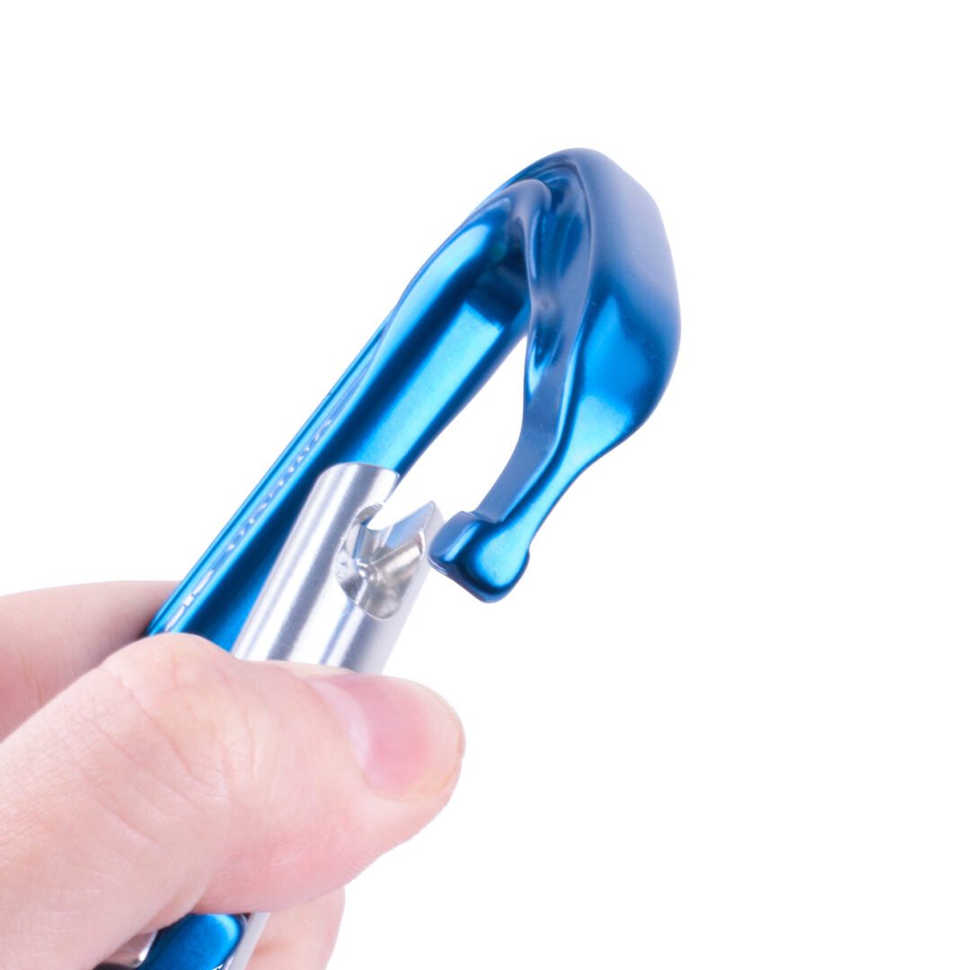 Omega Pacific Standard D Aluminum Straightgate Carabiner – Blue