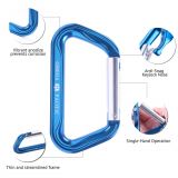 Omega Pacific Standard D Aluminum Straightgate Carabiner – Blue