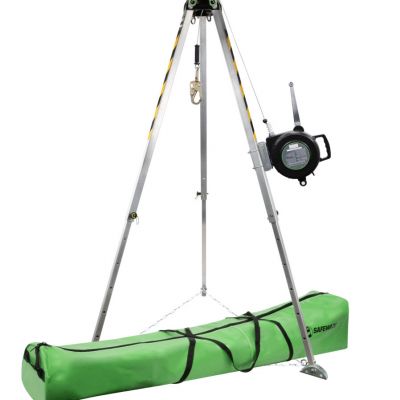 Safewaze 7’ Adjustable Tripod Kit with 65’ 3-Way and Storage Bag