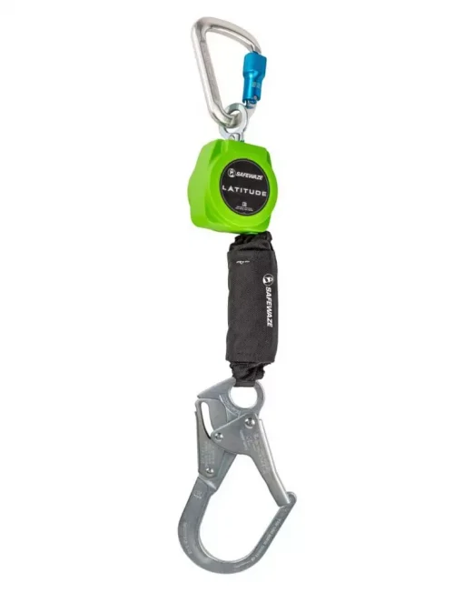 Safewaze Latitude 6′ Web Retractable with Steel Rebar Hook & Aluminum Carabiner