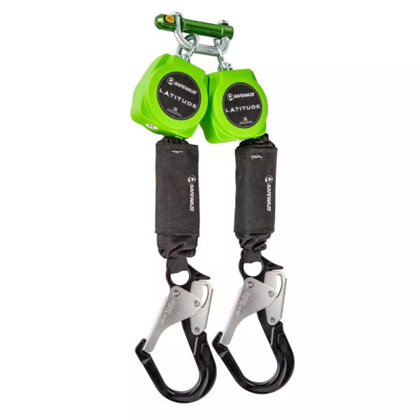 Safewaze Latitude 6' Dual Web SRL-P: 9013 BWB, Snap Hooks