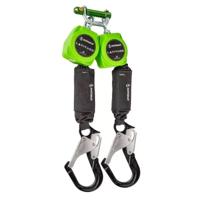 Safewaze Latitude 6′ Dual Web SRL-P: 9013 BWB, Snap Hooks