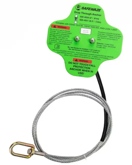 Safewaze Drop-Through Cable Anchor