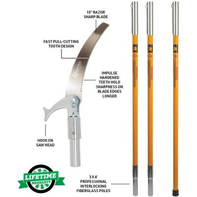 Notch 18′ Fiberglass Pole Saw Set