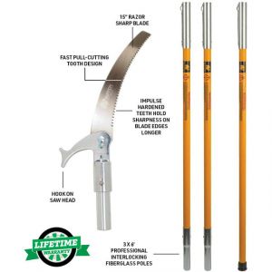 Notch 18′ Fiberglass Pole Saw Set