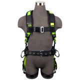 Safewaze PRO Construction Harness: 3D, MB Chest, TB Legs