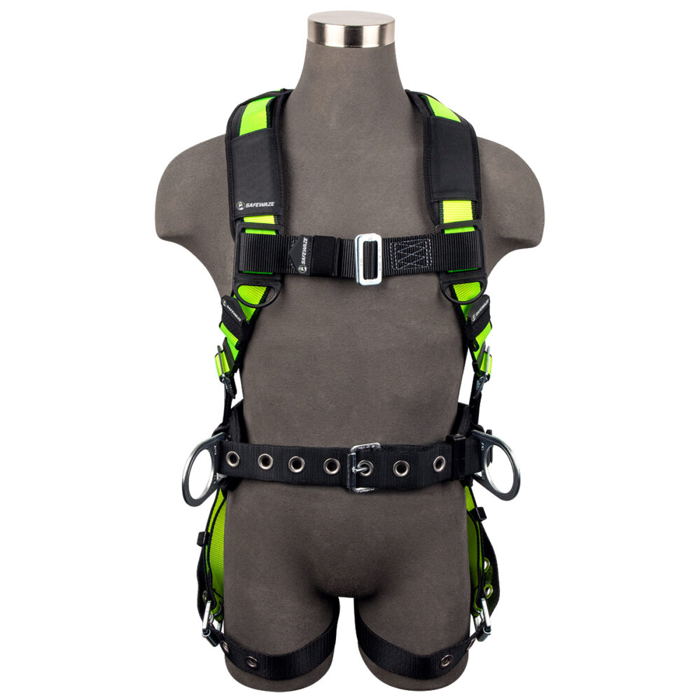 Safewaze PRO Construction Harness: 3D, MB Chest, TB Legs