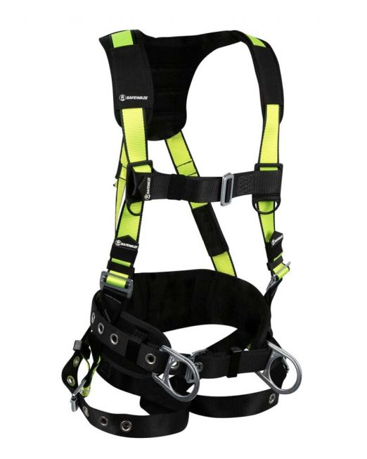 Safewaze PRO Construction Harness: 3D, MB Chest, TB Legs