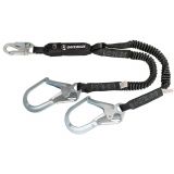 Safewaze PRO 6′ Stretch Energy Absorbing Lanyard: Dual Leg, Rebar Hooks