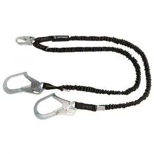 Safewaze PRO 6′ Internal Energy Absorbing Lanyard: Dual Leg, Rebar Hooks