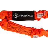 Safewaze VLINE 6’ Stretch Internal Energy Absorbing Lanyard: Dual Leg, Rebar Hooks