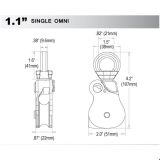 Rock Exotica Omni-Block 1.1″ Single Pulley