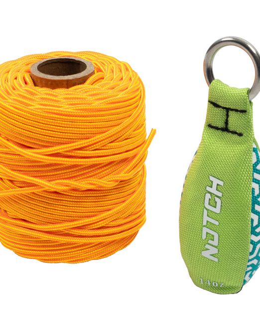 Notch 200' 3mm Neon Plus Throwline & 14oz Throw Weight Combo