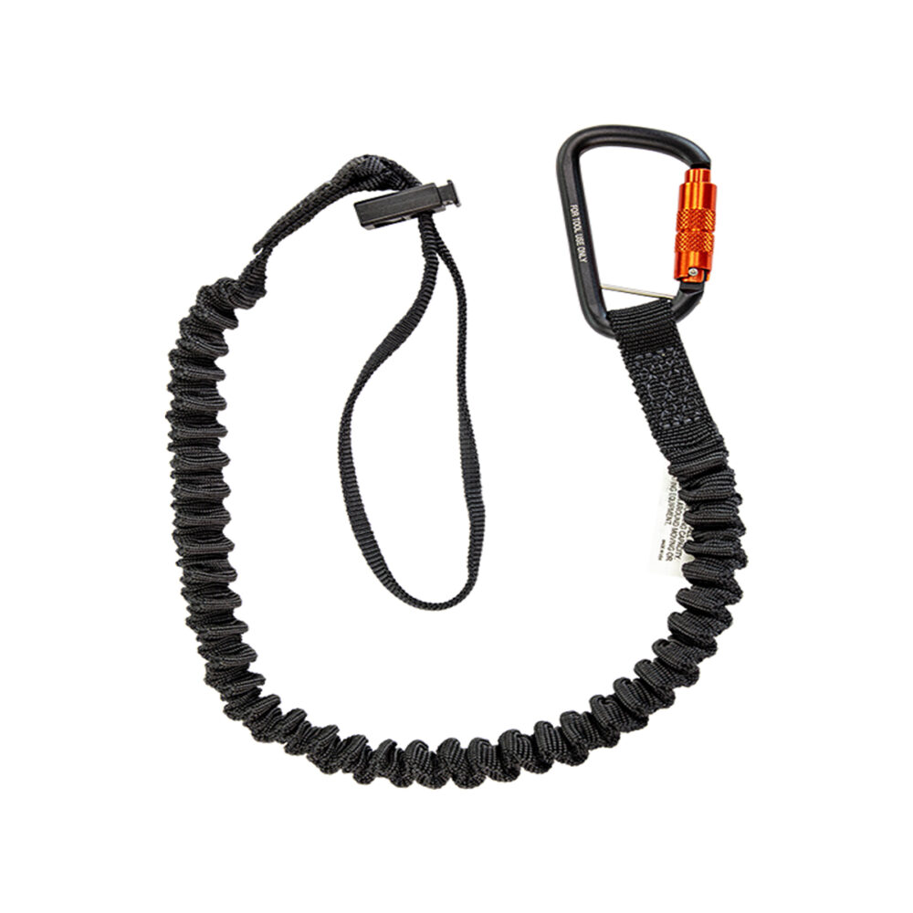 Safewaze 15 lb. Elasticated Tool Tether: Carabiner, Cinch