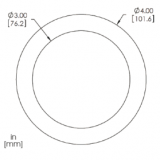 PENSAFE 4 in x 1/2 in Steel O-Ring