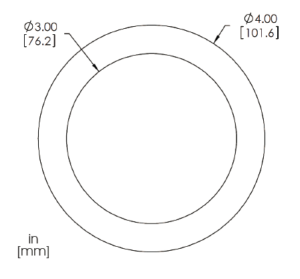 PENSAFE 4 in x 1/2 in Steel O-Ring