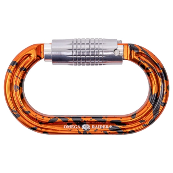 Omega Pacific Raider+ Aluminum 3-Stage Quik-Lok Carabiner - Eye of the Tiger