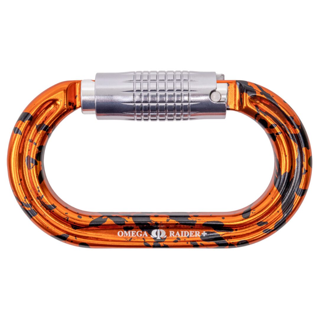 Omega Pacific Raider+ Aluminum 3-Stage Quik-Lok Carabiner – Eye of the Tiger