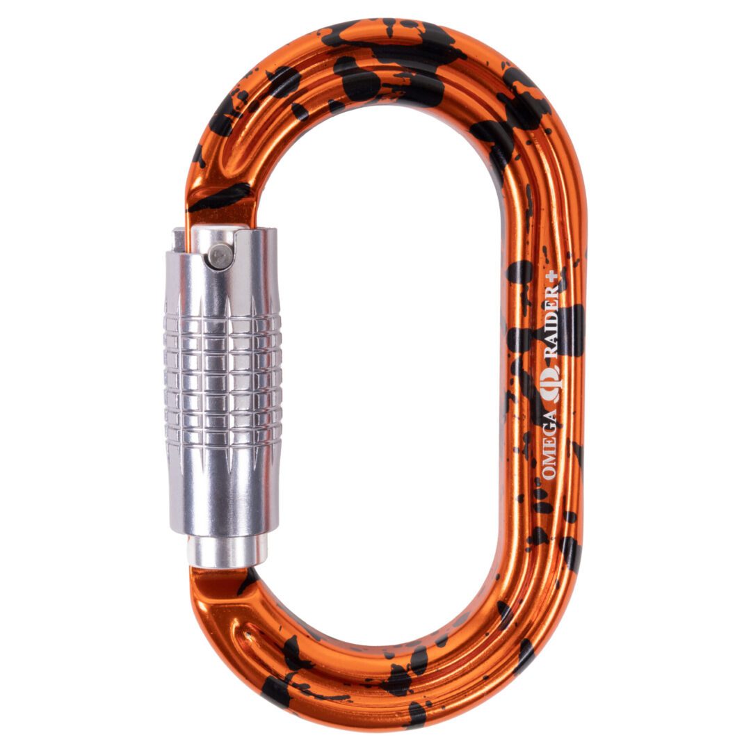 Omega Pacific Raider+ Aluminum 3-Stage Quik-Lok Carabiner – Eye of the Tiger