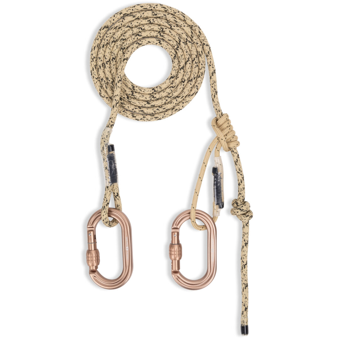 ACO 8mm Resc Tech Lineman Belt with Screw Lock Carabiners