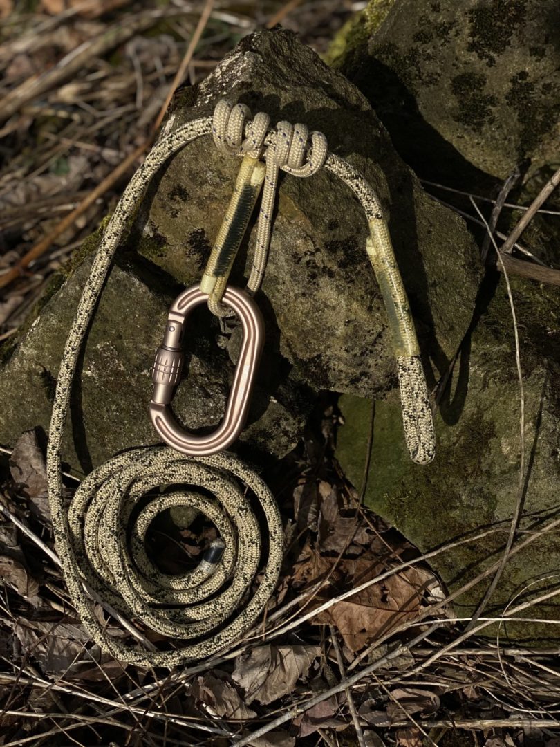ACO 8mm Resc Tech Tether System with Screw Lock Carabiner
