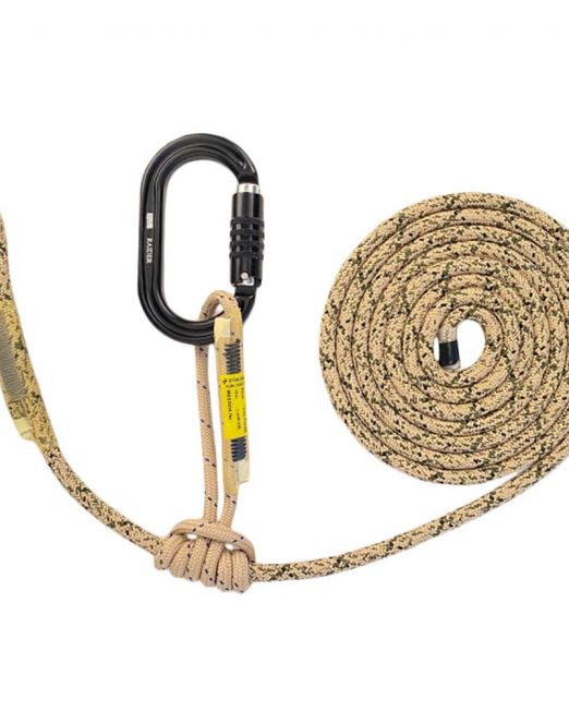 ACO 8mm Resc Tech Tether System with 3 Stage Quick Lock Carabiner